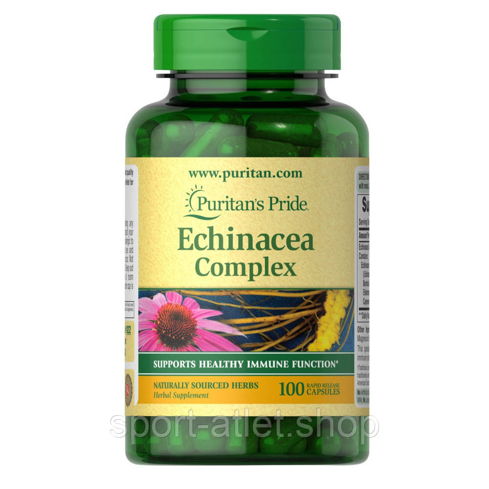 Натуральна добавка Puritan's Pride Echinacea Complex, 100 капсул