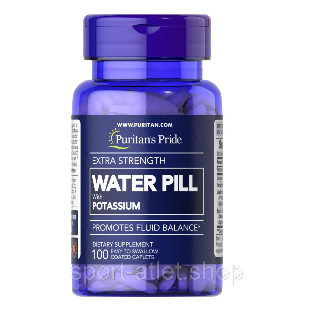 Натуральна добавка Puritan's Pride Water Pill Extra Strength, 100 каплет