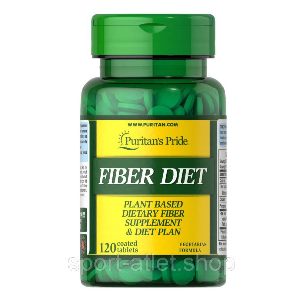 Натуральна добавка Puritan's Pride Fiber Diet, 120 таблеток