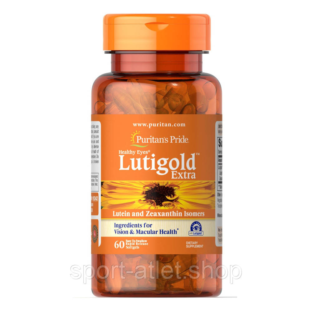 Натуральна добавка Puritan's Pride Lutigold Extra, 60 капсул