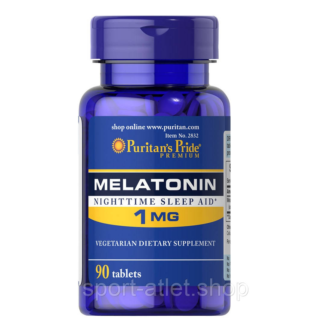 Натуральна добавка Puritan's Pride Melatonin 1 mg, 90 таблеток