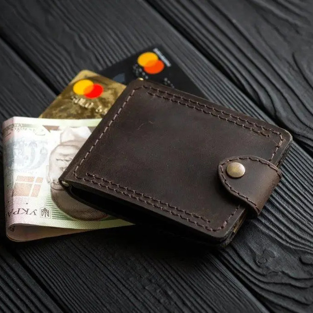 Шкіряний чоловічий затискач для грошей PORTER