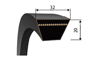 Ремені приводні клинові Профіль D (Р) 32х19 мм