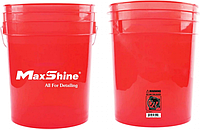Ведро для мойки автомобиля MaxShine Detailing Bucket, 20 л Красный