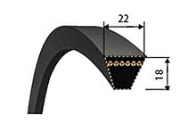 Ремені вентиляторні Профіль SPC (УВ) 22х18 мм