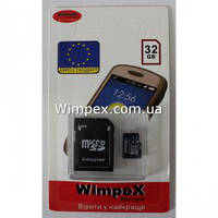 WIMPEX microSD 32 GB карта памяти + адаптер, SD карта, память на телефон с Adapter