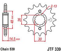 Звезда передняя JT JTF339.16RB