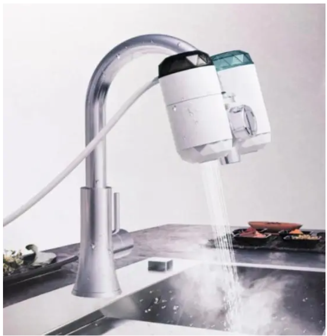 Проточный водонагреватель насадка-фильтр бойлер на кран электрический для горячей воды ZSW-D01 APL - фото 2 - id-p1871161558