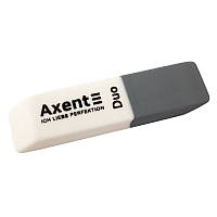 Гумка Axent Duo, біло-сіра