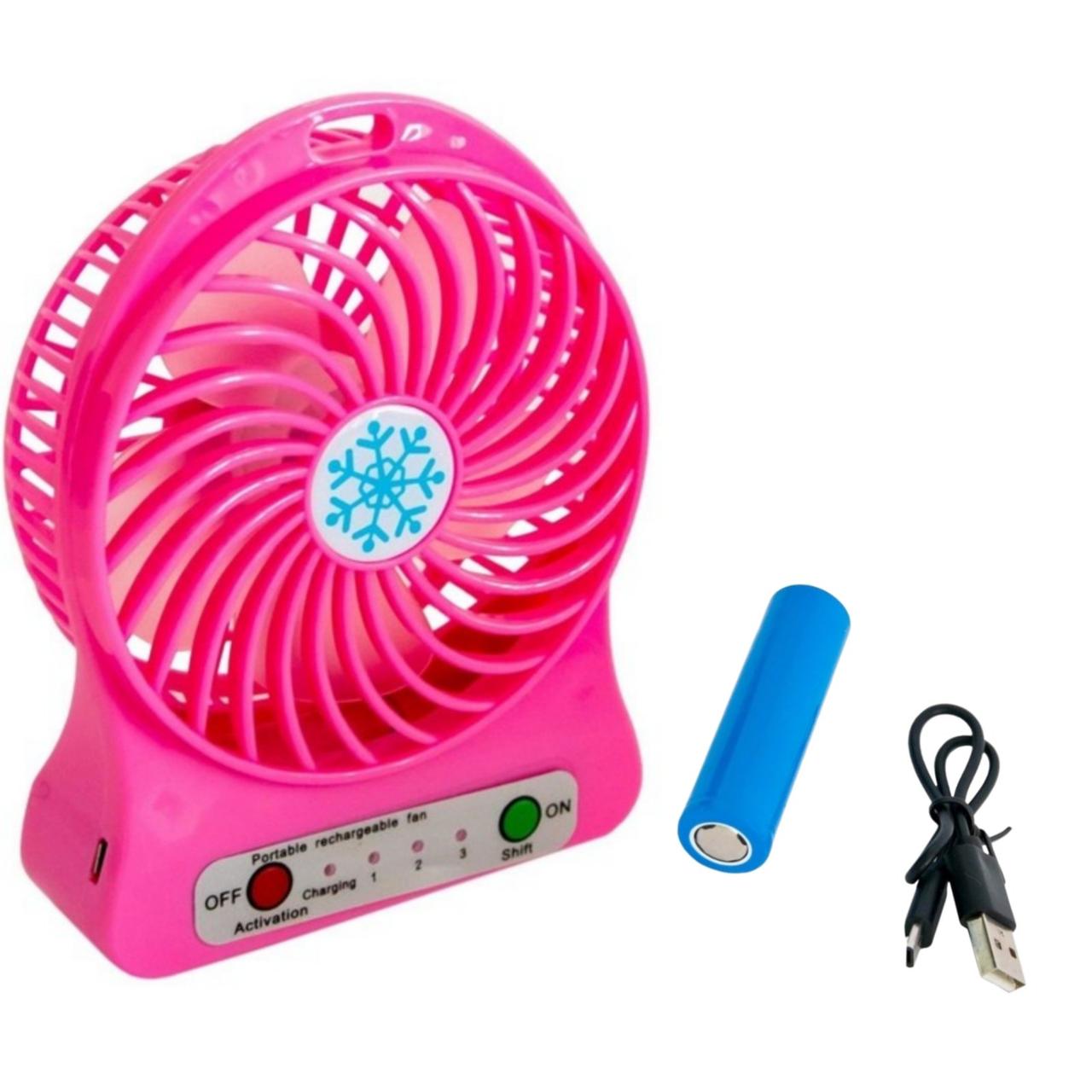 Портативний настільний мінівентилятор Home Fest Portable Mini Fan XSFS-01 USB рожевий