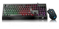 Игровая клавиатура компьютерная Zeus M710 с подсветкой + мышь, светодиодная клавиатура, клавиатура с мышкой