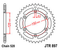 Звезда задняя JT JTR897.50SC