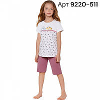 Детская пижама для девочки домашний костюм Baykar арт 9220-511 Котенок Белый 8-128-134 см 8-9 лет