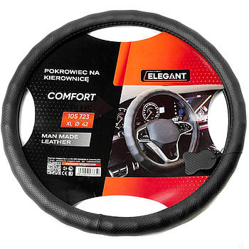 Чохол керма Elegant XL 41-43 см Перфорація 1 шов Екошкіра Чорний (EL105 723)