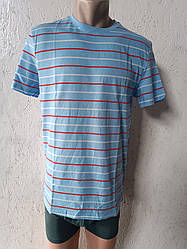 Футболка чоловіча смуга (блакитна)