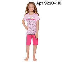 Детская пижама для девочки домашний костюм Baykar арт 9220-116 Котенок Розовый 8-128-134 см 8-9 лет
