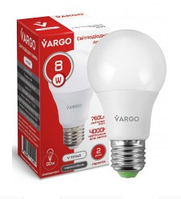 LED лампа VARGO A60 8W E27 4000K 760lm (V-111140) (2 года гарантии)