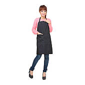 Фартух перукарський з кишенями водонепроникний нейлон чорний 75x65 см BWC 18939