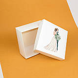 Коробочки для короваю на весілля 195*195*97 мм Весільні коробочки для цукерок на весілля, фото 5