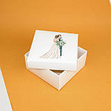 Коробочки для короваю на весілля 195*195*97 мм Весільні коробочки для цукерок на весілля, фото 6