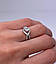 Срібне кільце родоване з фіанітами РН-198, фото 6