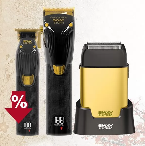 Перукарський набір для стрижки 3 в 1 Sway Storm, Cooper, Shaver Pro Gold, фото 1