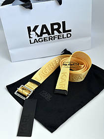 Ремінь тканинний Lagerfeld ОРІГИНАЛ, пояс Карл Лагерфельд (пакет + пильовик)