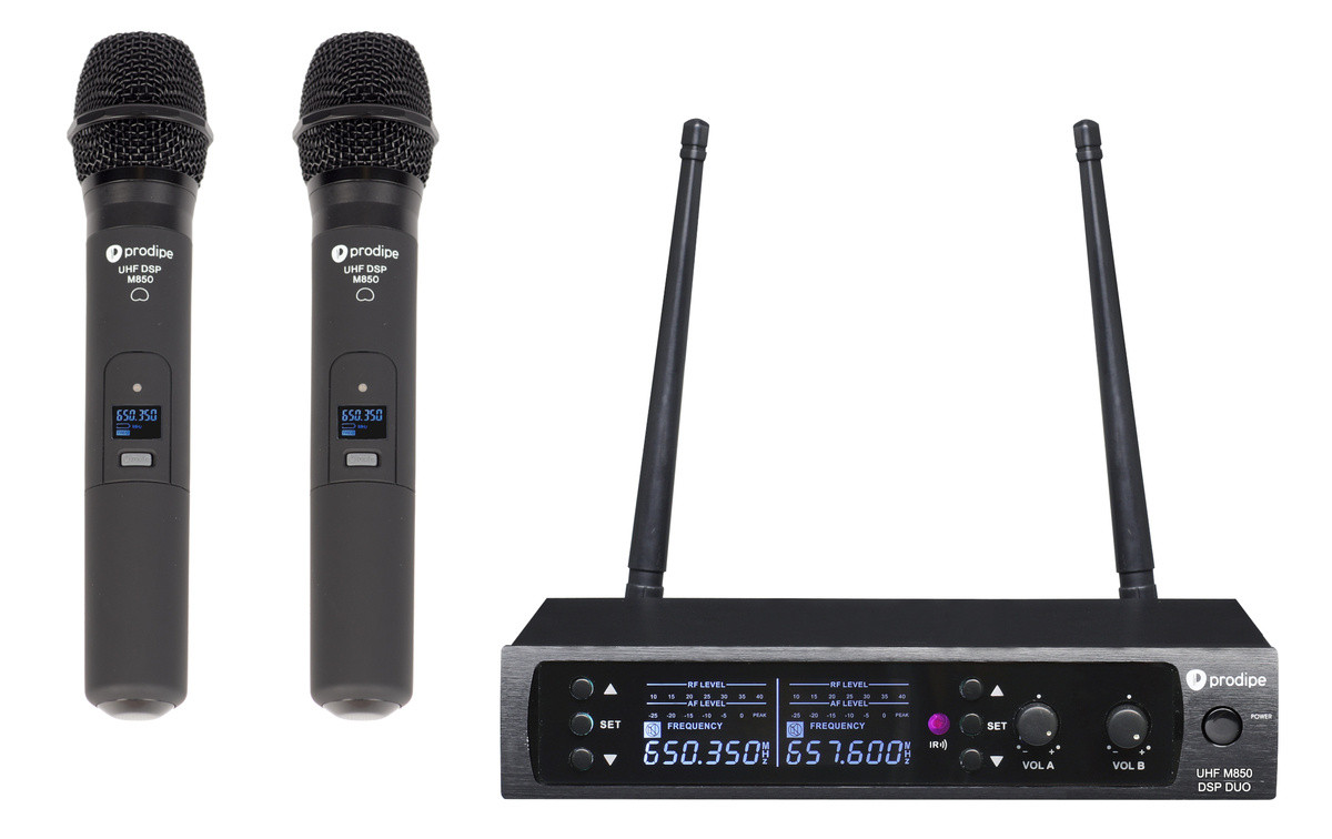 Вокальна радіосистема з двома мікрофонами Prodipe UHF M850 DSP Duo, фото 1