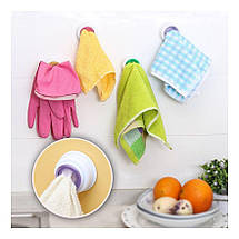 Тримач затискач для рушників настінний самоклеючий в асортименті 1 шт, фото 5