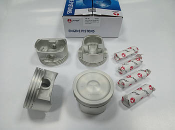 Комплект поршнів з пальцями (4 шт.) AMP PX-CHE-4A-3549-000 (80.50) STD Анодовані для Lacetti 1.8 LDA, F18D3, оригінальні номери: