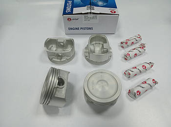 Комплект поршнів з пальцями (4 шт.) AMP PX-CHE-4A-3549-050 (81.00) Ремонт 2 (+0.50) Анодовані для Lacetti 1.8 LDA, F18D3,