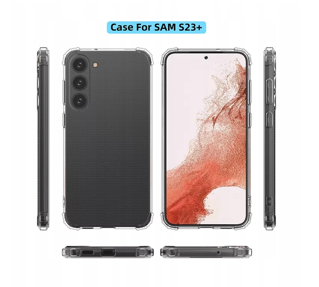 Противоударный прозрачный чехол для Samsung Galaxy S23 Plus (SM-S916B) Противоударный прозрачный чехол для Samsung Galaxy S23 Plus (SM-S916B)