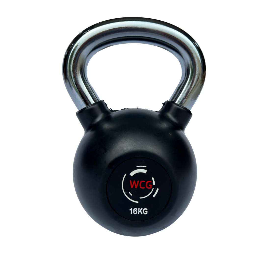 Гиря прогумована з хромованою ручкою WCG 16 КГ, фото 1
