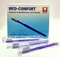 Одноразовые зубные щетки с пастой Ampri Med Comfort 1 шт лиловые