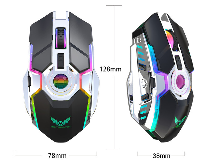 Мишка USB бездротова Т30 з RGB-підсвіткою акумуляторна Чорна Мишка USB бездротова Т30 з RGB-підсвіткою акумуляторна Чорна