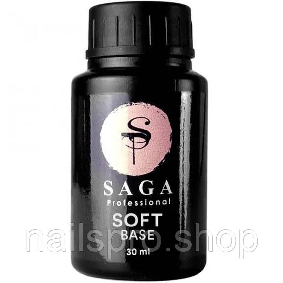 База для гель-лаку SAGA professional Rubber Base SOFT, 30 мл