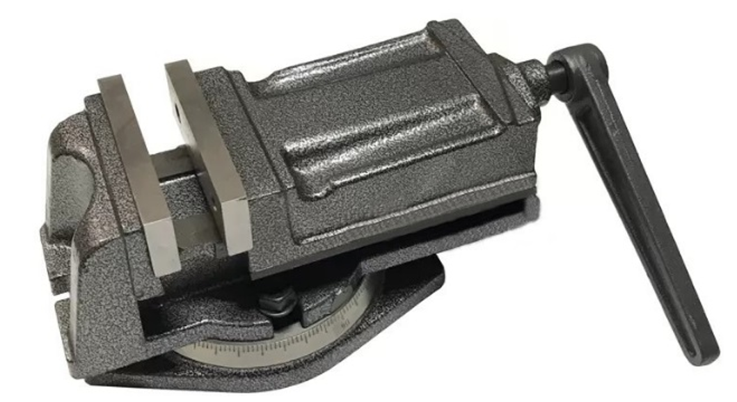 Лещата верстатні із закритим гвинтом поворотні L губок 100 мм Китай, фото 1