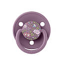 Пустушка BIBS x Liberty De Lux Silicone Round (кругла) Onesize – Chamomile Lawn Mauve / Violet Sky Mix (2 в упаковці), фото 3