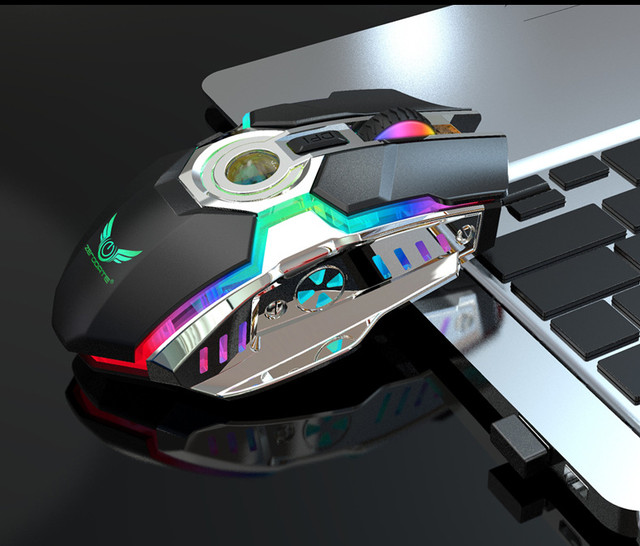 Мишка USB бездротова Т30 з RGB-підсвіткою акумуляторна Чорна Мишка USB бездротова Т30 з RGB-підсвіткою акумуляторна Чорна