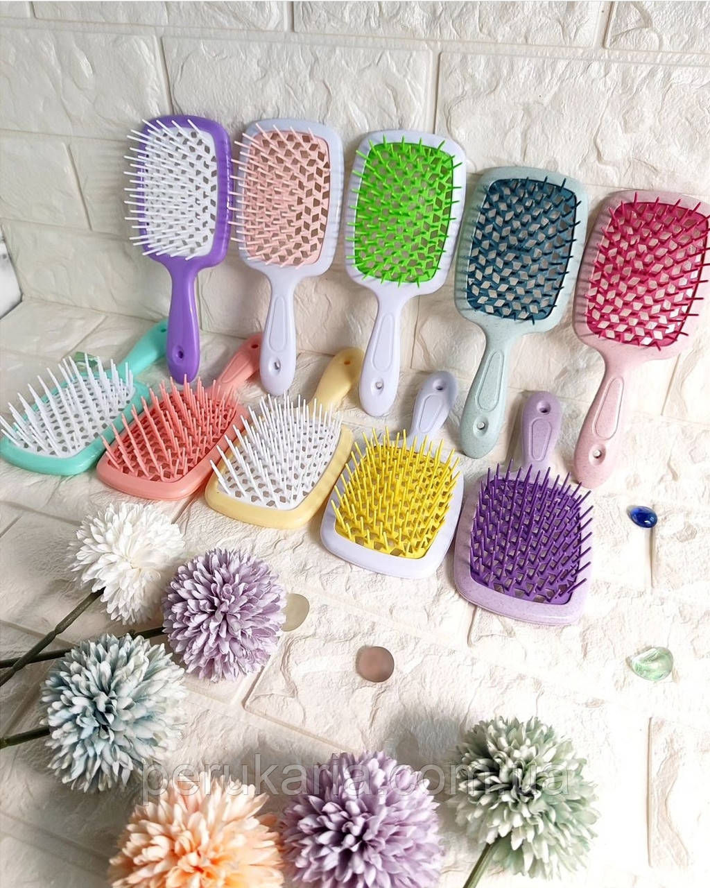 Масажна щітка для волосся, силіконова, Superbrush