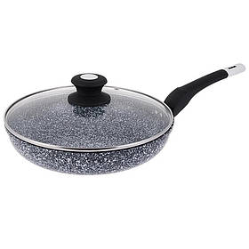 Сковорода Unique UN-5113-20 із кришкою 20см Світлий граніт (3_03082)