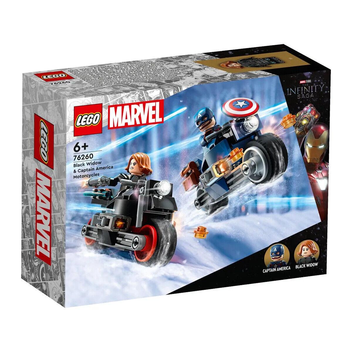 Lego Super Heroes Мотоцикли Чорної Вдови та Капітана Америка 76260, фото 1