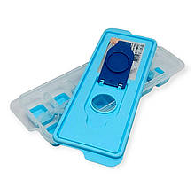 Форма для льоду Dunya Plastik #16014 силіконова з кришкою блакитна 25.3х8.9х3.9 см