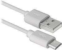 Кабель Defender USB08-10BH USB(AM)-MicroBM White 3m (87468) (6343280)