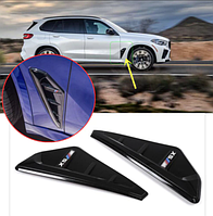 Накладки на крылья BMW X5 G05 F95 X5M (2018-...) Чорний глянцевий з логотипом X5M