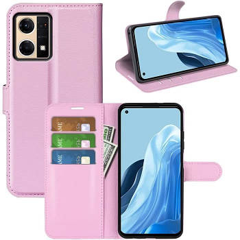 Чохол-книжка Litchie Wallet для Oppo Reno 7 4G / F21 Pro 4G Light Pink