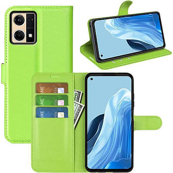 Чохол-книжка Litchie Wallet для Oppo Reno 7 4G / F21 Pro 4G Light Green