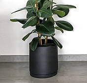 Великий горщик для квітів керамічний Цикорій 25 л Rezon чорний мат Р301