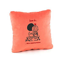 Подушка любимым Kotico «Любовь это быть неразлучными» Персик