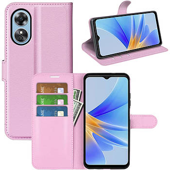 Чохол-книжка Litchie Wallet для Oppo A17 / A17k Light Pink